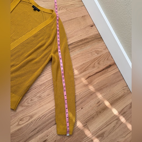 Banana Republic 100% Organic Cotton Slouchy Open Front Cardigan Golden Yellow L - Picture 7 of 13